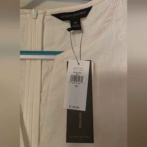 Banana Republic Factory White Linen Midi Sheath Dress - Picture 3 of 6